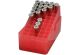 SLIP-TOP AMMO BOX 50 ROUND SQUARE HOLE 38 TO 357 CLEAR RED