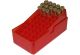 SLIP-TOP AMMO BOX 50 ROUND SQUARE HOLE 41 TO 44 CLEAR RED