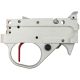 KIDD Two Stage Trigger for 10/22: Silver, Red Straight Trigger, 8oz/8oz, Ext Mag Release, 22 LR Hammer Spring