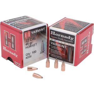 Hornady Bullet 22 Cal .224 45 Gr SP (22 Hornet)