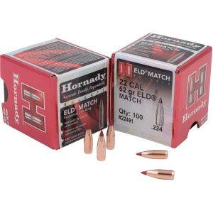 Hornady Bullet 22 Cal .224 52 Gr ELD Match