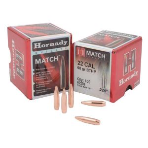 Hornady Bullet 22 Cal .224 68 Gr BTHP Match