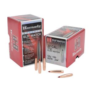 Hornady Bullet 22 Cal .224 75 Gr ELD Match (1-8