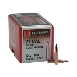 Hornady Bullet 22 Cal .224 88 Gr ELD Match (1-7