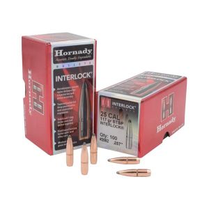 Hornady Bullet 25 Cal .257 117 Gr BTSP InterLock