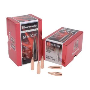 Hornady Bullet 30 Cal .308 168 Gr BTHP Match