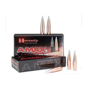 Hornady Bullet 30 Cal .308 168 Gr A-MAX Match (1-12