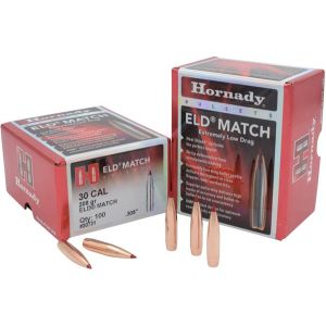 Hornady Bullet 30 Cal .308 208 Gr ELD Match (1-10