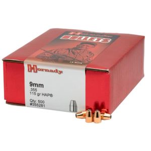 Hornady Bullet 9mm .355 115 Gr HAP (500)