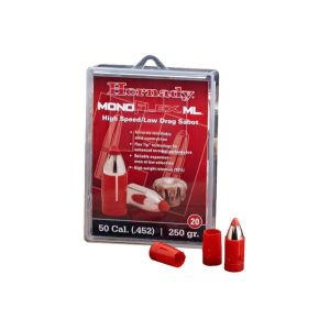 Hornady 50 Cal Low Drag Sabot with 45 Cal .452 250 Gr Monoflex