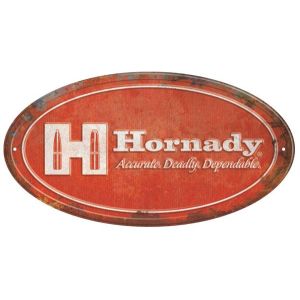 Hornady Oval Rustic Tin Sign