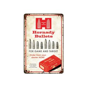 Hornady Bullets Rustic Tin Sign