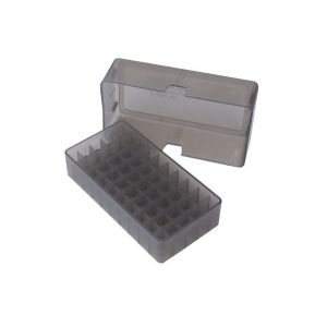 SLIP-TOPAMMOBOX 50RND SQUARE HOLE 41 TO 44 CLEARSMOKE