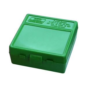 AMMO BOX 100 ROUND FLIP-TOP 38 TO 357 GREEN