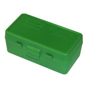 AMMO BOX 50 ROUND FLIP-TOP 38 TO 357 GREEN