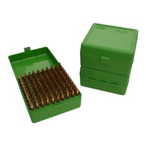 AMMO BOX 100 RND FLIPTOP 22-250 243 308WIN 220 SWIFT GRN