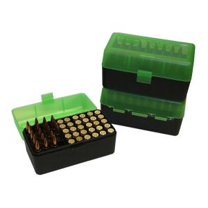 AMMO BOX 50 ROUND FLIP-TOP 223 204 RUGER 6X47 GREEN/BLACK