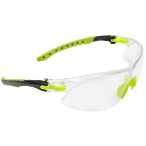 ALLEN ULTRX KEEN YOUTH SAFETY GLASSES LIME GREEN CLEAR LENS