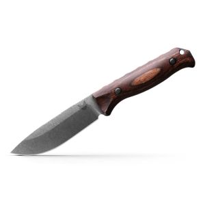 Benchmade 15002 Saddle Mountain Skinner Knife, Stabilized Wood