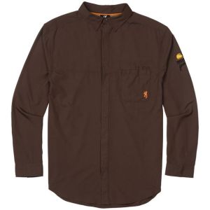 Browning Lightweight Shirt with Embroidered Pheasants Forever Logo, Chocolate