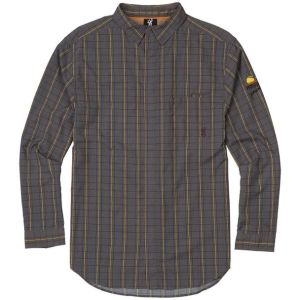 Browning Lightweight Shirt with Embroidered Pheasants Forever Logo, Plaid Charcoal