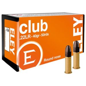 ELEY club 22 LR, 40 gr, Round Nose Rimfire Ammunition