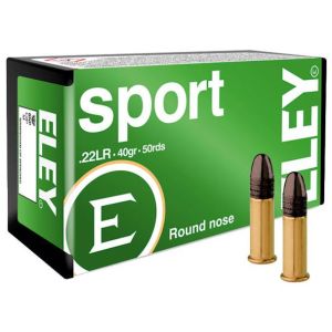 ELEY sport 22 LR, 40 gr, Round Nose Rimfire Ammunition