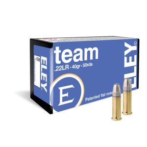 ELEY Team Ammunition - 22 LR, 40 gr, Flat Nose, 1085 fps