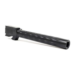 Faxon Firearms Match Series Barrel for G34 w/ Flame Fluting, Competition, Gen 2-4, 9mm, 416-R Stainless QPQ Nitride, Std. Length