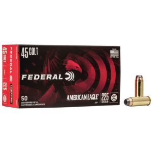 Federal American Eagle Handgun Ammunition: 45 Colt, 225 gr, JSP, 760 fps, Model AE45LC