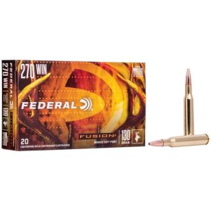 Federal Fusion Rifle Ammunition: 270 Win, 130 gr, BSP, 2850 fps, Model F270FS1