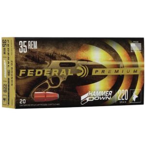 Federal HammerDown Rifle Ammunition: 35 Rem, 220 gr, BSP, 1940 fps, Model LG35R1