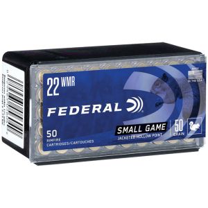 Federal Small Game Ammunition: 22 WMR, 50 gr, JHP, 1530 fps, Model 757