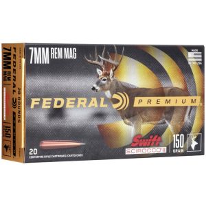 Federal Swift Scirocco II Ammunition: 7mm Rem Mag, 150 gr, SS, 3050 fps, Model P7RSS1