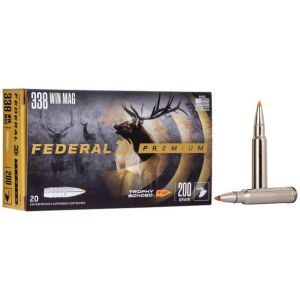 Federal Trophy Bonded Tip Ammunition: 338 Win Mag, 200 gr, TBT, 2930 fps, Model P338TT2