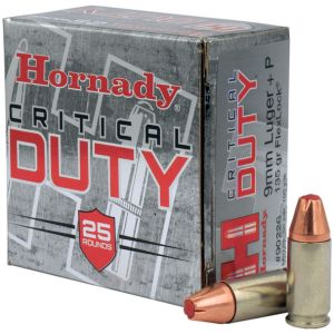 Hornady Critical Duty 9mm Luger +P, 135 gr, FlexLock Ammunition