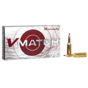 Hornady V-Match Ammunition: 22 ARC, 62 gr, ELD-VT, 3300 fps, Model 81542