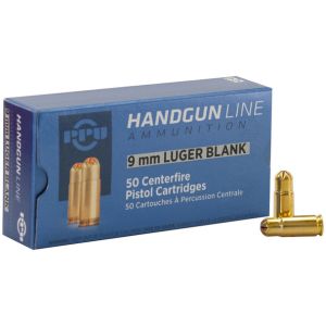 PPU (Prvi Partizan) Blank Ammunition - 9mm Luger, Blank, Model PPB9L
