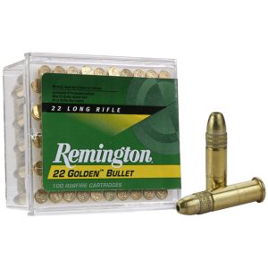 Remington 22 Golden Bullet Ammunition: 22 LR, 36 gr, Brass Plated HP, 1280 fps, Model 21278