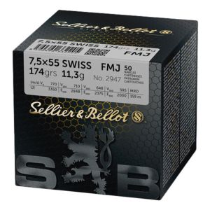 Sellier & Bellot Rifle Line 7.5x55 Swiss, 174 gr, FMJ Ammunition