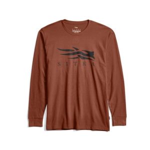 SITKA Gear Icon Long Sleeve Tee, Red Sumac