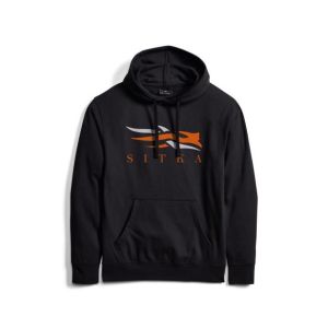 SITKA Gear Icon Pullover Hoody, Black/Orange