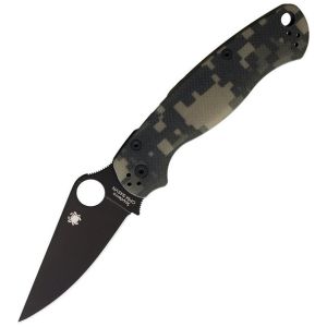 Spyderco Para Military 2 Knife - G-10 Camo / Black Blade