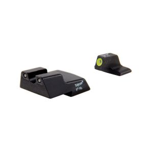 Trijicon HD Night Sights - H&K .45C, P30, VP9, Front: Yellow Outline / Green Tritium, Rear: Black Outline / Green Tritium