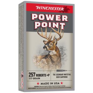 Winchester Power-Point Ammunition - 257 Roberts +P, 117 gr, Power-Point, 2780 fps, Model X257P3