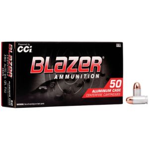CCI Blazer Aluminum Ammunition - 380 Auto, 95 gr, FMJ, 945 fps, Model 3505
