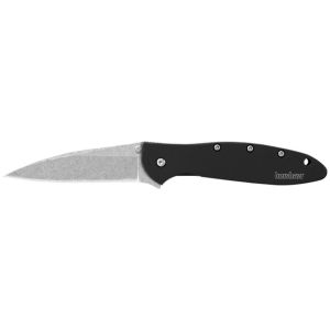 Kershaw Leek - Black, Stonewash Knife, Model 1660SWBLK
