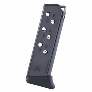 Mec-Gar Magazine for Walther PPK - 32 ACP, 7-Rounds, Blued, Polymer Finger Rest Floorplate